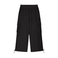 thumbnail image 1 of DXOUPM Girls Pants Summer Casual Loose Straight Trousers with Adjustable Drawstring Hem, 1 of 4
