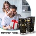 thumbnail image 4 of 40th Birthday Gifts Women/Men, Back In 1983 20oz Tumbler, 40 Year Old Birthday Gifts For Women, 40th Birthday Decorations, 1983 Birthday Gifts For Men, Gifts For 40th Birthday Travel Cup (1pc), 4 of 6