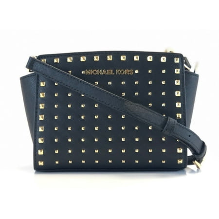 BRAND NEW WOMEN'S MICHAEL KORS SELMA STUD LEATHER MINI CROSSBODY HANDBAG BAG (Best Name Brand Handbags)