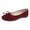 Wine_020, variant on Domuza Womens Bowknot Ballet Flats Pointy Toe Casual Flat Shoes Suede Dressy Wear to Work Slip-Ons Moccasins Loafers summer Army Green 7(EU-38)