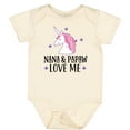 thumbnail image 3 of Inktastic Nana and Papaw Love Me Girls Baby Bodysuit, 3 of 5
