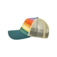 thumbnail image 3 of Locale 5PTKR Trucker Cap-Watercolor Sunset/ Teal, 3 of 3