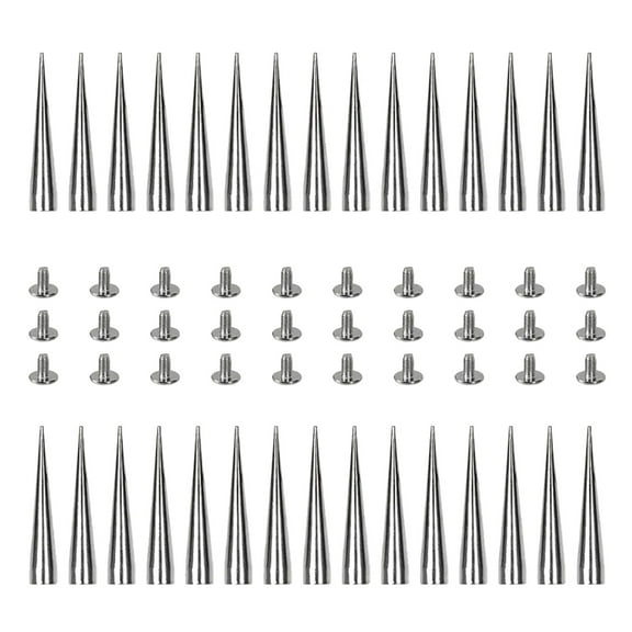 AOOOWER 30 Sets Of Decorative Cone Spikes Screwback Studs Rivets Metal Tree Spikes Studs