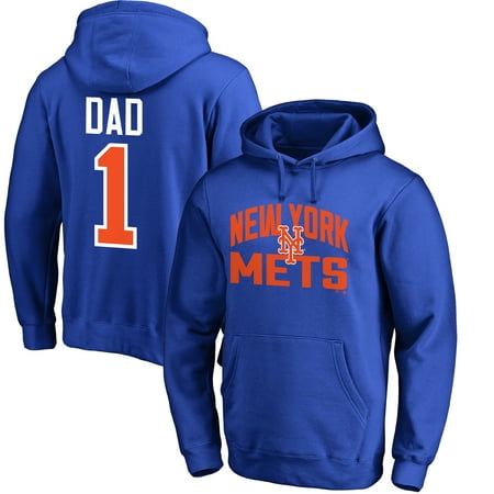 New York Mets Fanatics Branded 2019 Father's Day #1 Dad Pullover Hoodie -
