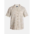 thumbnail image 5 of George Men's Linen Blend Camp Shirt with Short Sleeves, Sizes S-3XL, 5 of 5
