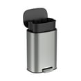 thumbnail image 3 of BinMax 13 Gallon Step on Waste Bin Rectangular Stainless Steel Kitchen Trash Can with Lid, 3 of 11