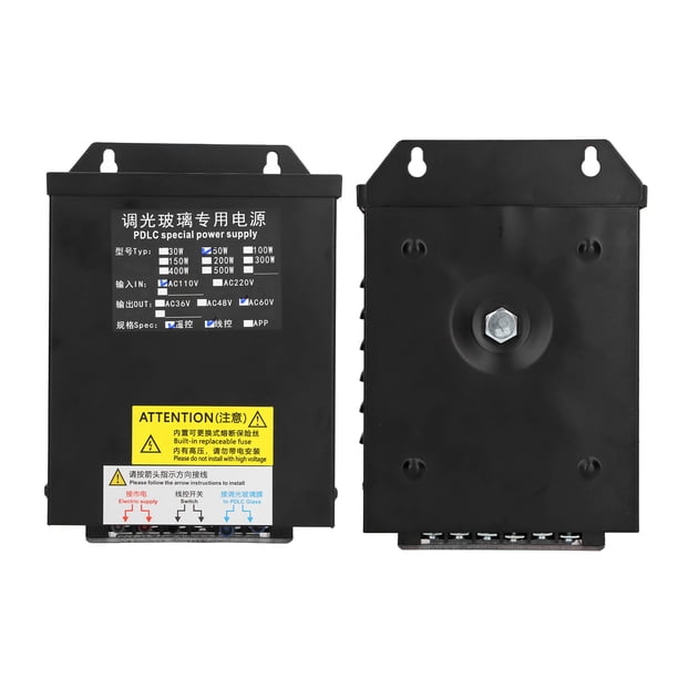 FUENTE DE ALIMENTACIÓN DE VIDRIO PDLC, Operación Fácil de 50W FUENTE DE ALIMENTACIÓN DE ALTA Eficiencia AC60V Entrada para la Cortina del Edificio