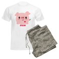 thumbnail image 6 of CafePress - Kawaii I Love Pigs Men's Light Pajamas - Men's Light Loose Fit Cotton Pajama Set, 6 of 7
