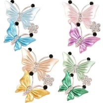 DESIGNICE 4 Pcs Butterfly Clips,Alloy Material Mini Hair Clips,Insert Technology Butterfly Hair Clips