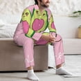 thumbnail image 7 of Naloa Cute Avocado Men’s Pajamas Set - Long Sleeve Button Down Sleep Shirt and Pajama Bottoms Sleepwear Set-, 7 of 7