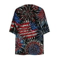 thumbnail image 5 of Meichang Womens American Flag Print Cardigan Summer 4th of July Independence Day Kimono Cardigan Lightweight Open Front Chiffon Cardigans Loose Beach Cover Up, 5 of 5