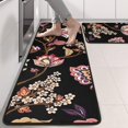 thumbnail image 2 of Kitchen Rugs Sets Of 2,Pioneer Flower Floral Print Pattern Anti Fatigue Kitchen Mat Rugs Non Slip Washable,Decorative Kitchen Floor Mats for Kitchen,Sink,Laundry,17"x47"+17"x47", 2 of 5