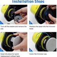 thumbnail image 2 of 4 paquetes de bobina de repuesto para bordeadora de línea de 0,165 que pueden reemplazar la bobina Oem Ryobi One+ Ac14rl3a, compatible con Ryobi One+ Ac14rl3a, recortadora de hilo inalámbrica, 4 kaili Sencillez, 2 of 4