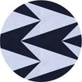 thumbnail image 1 of Ahgly Company Machine Washable Indoor Round Transitional Night Blue Area Rugs, 4' Round, 1 of 7