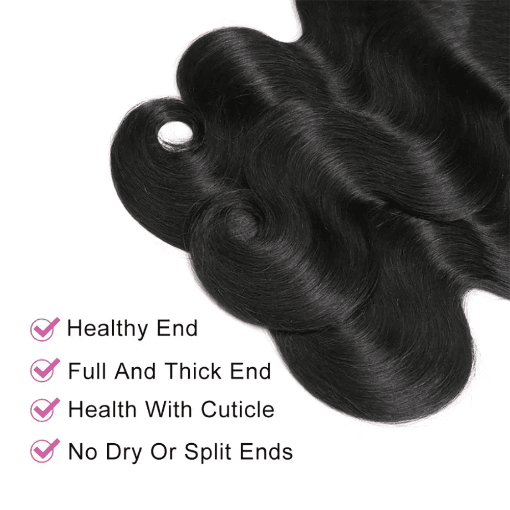 USTAR 5x5 Transparent HD Lace Closure 22 Inch with 3 Bundles Brazilian Virgin Human Hair 22 24 26 Inch, Body Wave Natural Black Salon-Quality Deal