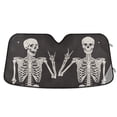 thumbnail image 3 of ALAZA Funny Skull Windshield Sun Shade Car Foldable Visor Block UV Rays Protector 55"x27.6", 3 of 9