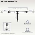 Premium Triple Monitor Desk Mount for 3 Screens up to 22 lbs, Fits up to 38 inch Ultrawides on