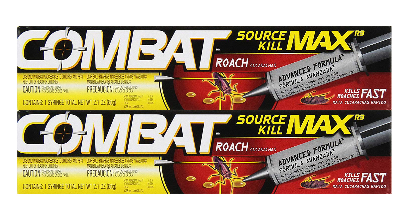 Combat Source Kill Max Roach Killing Gel, 60 Grams, 2.1oz, 2 Pack