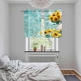 thumbnail image 6 of 2 Panels Kitchen Tier Curtains 39 Inch Length, Watercolor Grommets Window Treatment Curtain, Lemon Lake Aqua Summer Ocean Watercolor Thermal Curtains Drapes for Living Room/Bathroom, 6 of 9