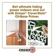 White, Zinsser Cover Stain Oil-Based Primer Spray-3608, 13 oz