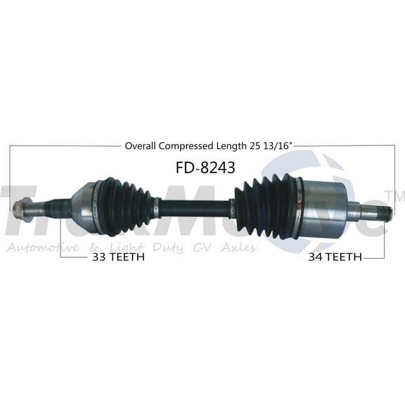CV Axle Shaft Fits select: 2013-2018 FORD TAURUS, 2013-2015 LINCOLN MKT