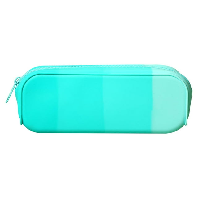 Concise Large Capacity Silicone Pencil Case, School Supplies for Kids, Durable Easy-Clean Pen Holder for Students