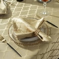 thumbnail image 6 of SASTYBALE Jacquard Tablecloth Flower Pattern Polyester Table Cloth Spill Proof Dust-Proof Table Cover for Kitchen Dining Tabletop Decoration (Rectangle, 52" x 70" (4-6 Seats), Christmas Gold), 6 of 7