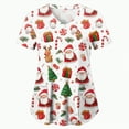 thumbnail image 5 of Towmus Christmas Scrub Tops Women Plus Size Fashion Casual Dressy Blouses Xmas Print Shirt Nurse Uniforms with Pockets S-3XL, 5 of 5