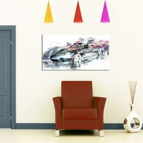 DESIGN ART  "High End Luxury Car" Canvas Art Print
