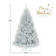 thumbnail image 2 of Gymax 6 FT Silver Tinsel Christmas Tree Artificial Hinged Tree Holiday Decoration, 2 of 10
