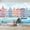 Color 4, variant on Wallpaper Brooklyn Bridge Night Illuminated City Skyline Reflections Peel and Stick Wall Murals 69"H x 96"W Removable PVC Wall Paper Self-Adhesive Wall Paintings Art Decor for Bedroom Living Room