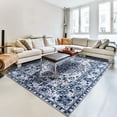 thumbnail image 6 of TWINNIS Boho Area Rug Vintage Tribal Carpet Anti-Slip Rug Washable Persian Carpet for Living Room Bedroom,Blue ,5'x8', 6 of 9