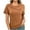 Orange, variant on Dgankt Summer Tops for Women Women's Spring Solid Color Casual Short-sleeved T-shirt Top Short-sleeved Crew Neck Top/shirt