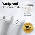 thumbnail image 3 of PEVA 10-Gauge Shower Curtain Liner, 72” W x 84” H - Clear, 10G Extra Heavy Duty Thickness for Bathroom, 3 of 5