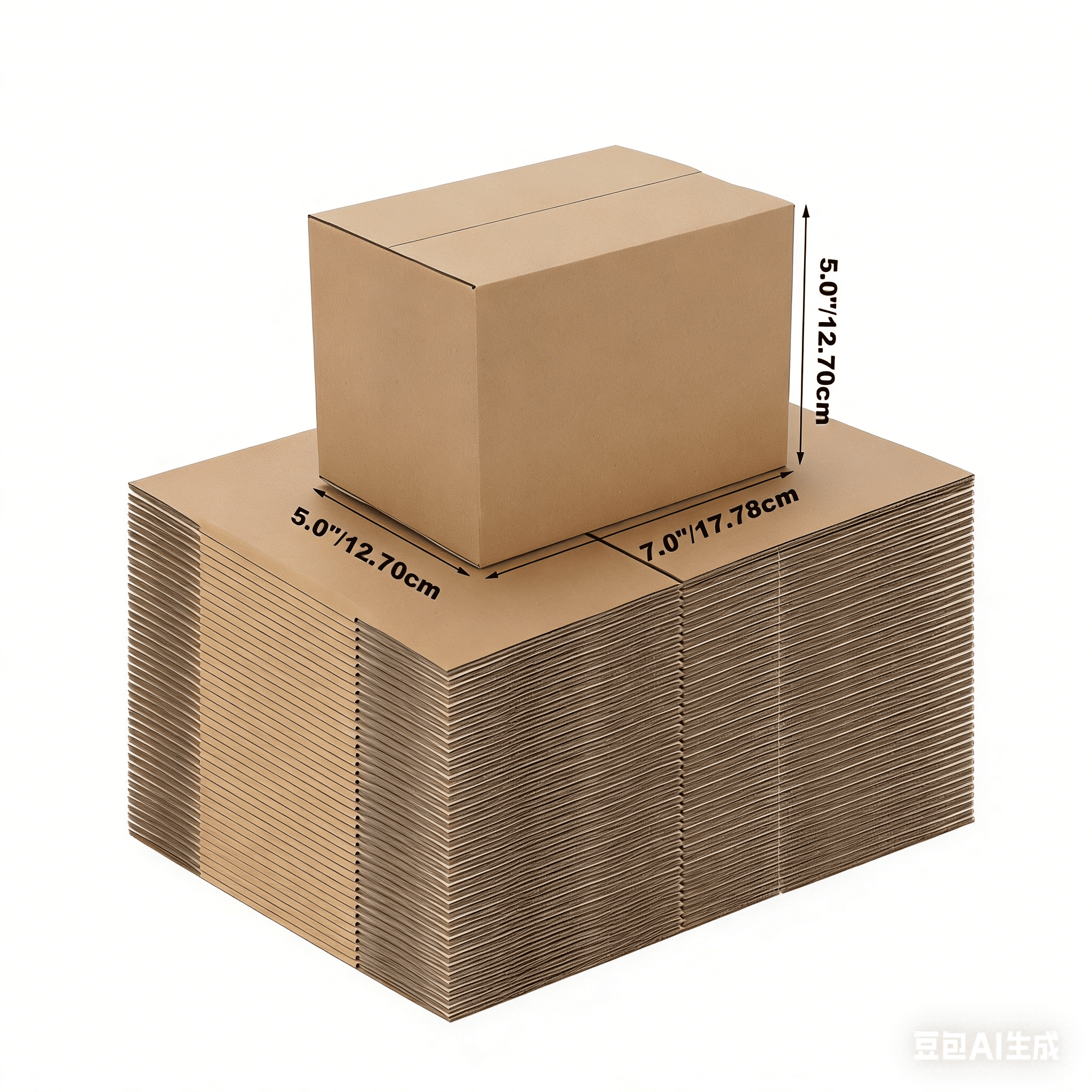 (40 pack)7x5x5 inches Shipping Boxes, Brown Corrugated Cardboard Box Literature Mailer