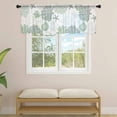 thumbnail image 2 of Sage Green Coastal Sheer Curtains Valances for Windows Ocean Coral Starfish Shell Seahorse Chiffon Kitchen Valances for Cafe, Voile Window Treatments Curtains for Living Room Bedroom, 42"x12", 2 of 9