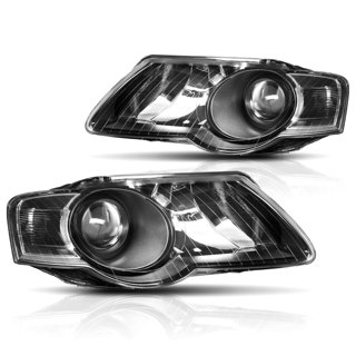 Fits 2006-2010 VW Passat B6[Black/Clear]Crystal Corner Projector Headlight  Lamp