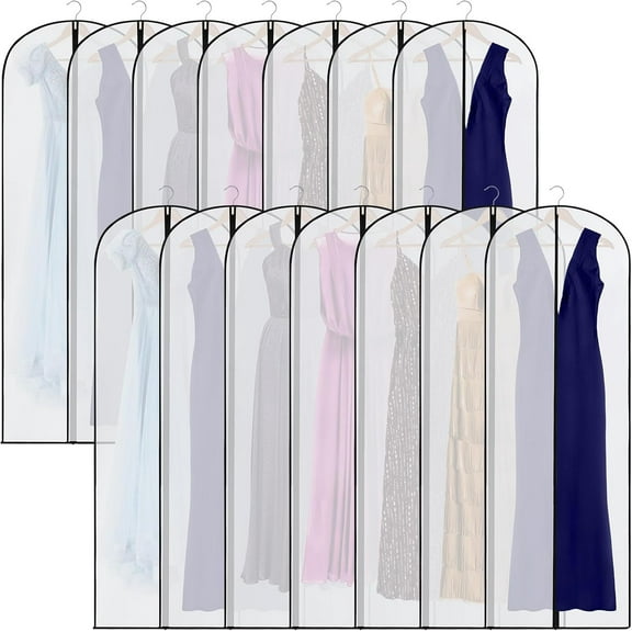 20 Pcs 72/60inch Bulk Garment Bags for Hanging Clothes Travel Garment Bag Suit Protector Cover Dress Bags Storage Bags for Clothes Long Dress Suit Coat Costumes Uniforms(24 x 72 Inch)