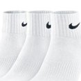 thumbnail image 4 of Calcetines deportivos unisex ligeros originales Nike para hombre y mujer, 3 pares, informales, transpirables, de tubo, blancos, tallas ML XL SX4706, 4 of 4