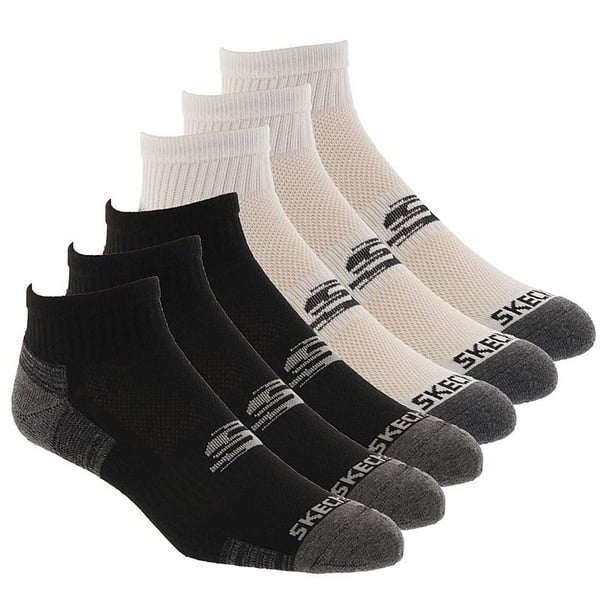 Calcetines para correr Skechers Quarter Crew para hombre, paquete de 6