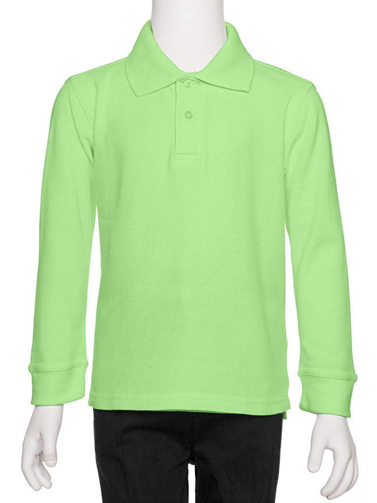 aka Boys Wrinkle Free Polo Shirt Short Sleeve Pique Chambray Collar Comfortable Quality Hunter Green 20
