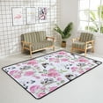 thumbnail image 4 of Crawling Indoor Carpet Play Mat Cats and Roses for Living Room Bedroom Educational Nursery Floor Mat Area Rugs 72x48in, 4 of 6