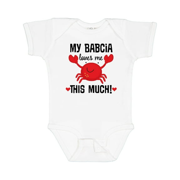 Inktastic My Babcia Loves Me Grandson Boys or Girls Baby Bodysuit