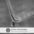 thumbnail image 3 of Superior Striped Down Alternative Comforter, Twin/ Twin XL, Silver, 3 of 12