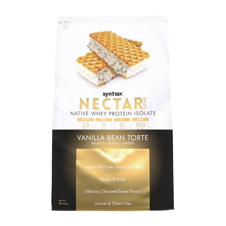 Syntrax Nectar Sweets, Vanilla Bean Torte, 2 lbs, Native Whey Protein Isolate Powder, with Real Vanilla Bean Specks.