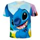 thumbnail image 1 of Stitch T-Shirts Disney Cartoon Anime Colorful 3D Print Streetwear Men Women Fashion Oversized T Shirt Kids Boys Girls Tees Tops5XL Gao Jinjia LED, 1 of 2