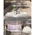 thumbnail image 5 of nqOlkjepod Grey Beige Ombre Outdoor Tablecloth with Umbrella Hole & Zipper, Minimalist Ocean Waves Linen Round Table Cover 54 Inch, Dining Waterproof Table Cloth Protector for Patio/Party/Picnic, 5 of 7