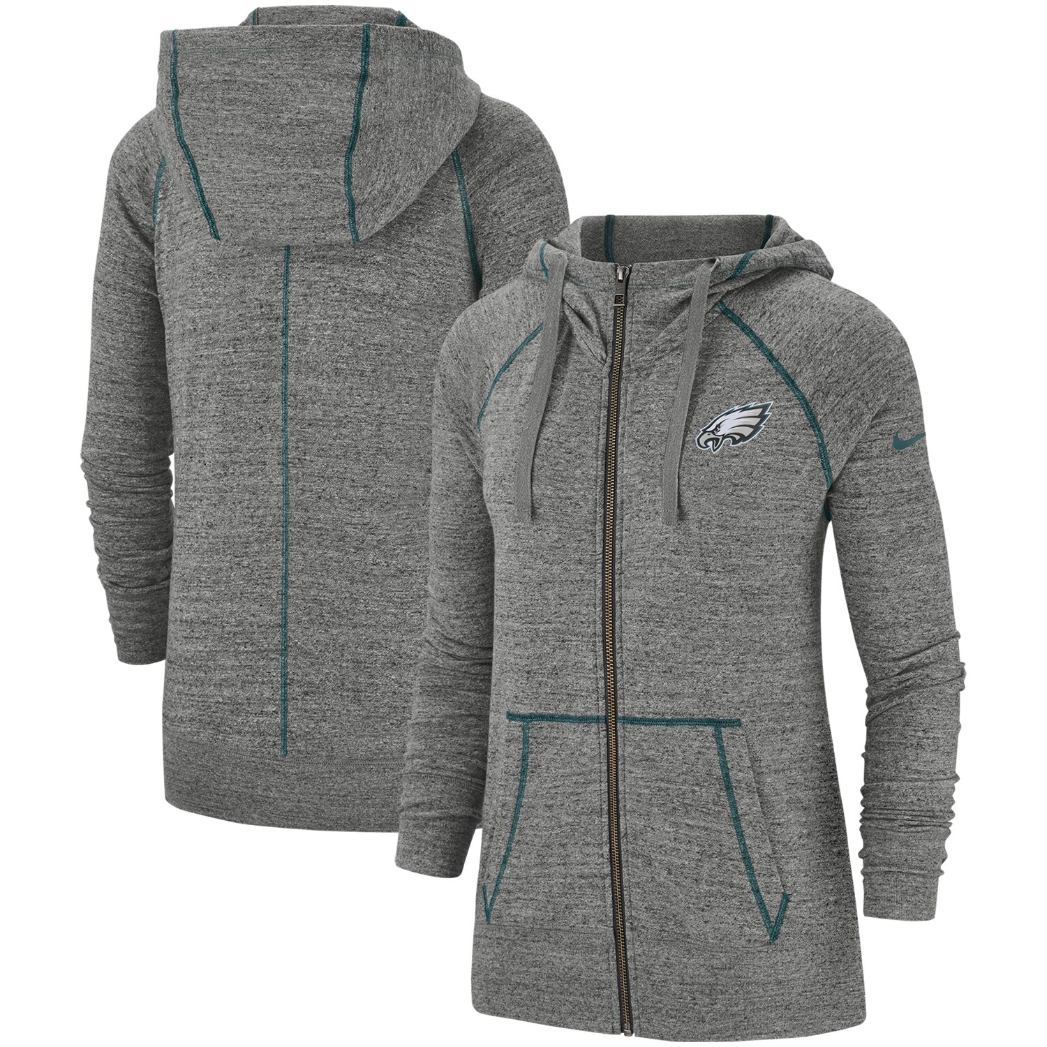women's philadelphia eagles zip up hoodie
