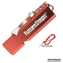 Red Whistle with Lanyard Loudest Emergency Survival Whistle - FutureSteps Lifetime Warranty Product