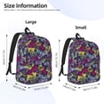 thumbnail image 3 of Lsque Retro Cassette Music Pattern Canvas Daypack, Durable Backpack, High-quality Versatile Backpack,Vintage Compact Backpack-Small, 3 of 6
